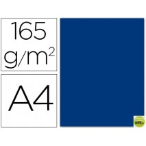 PAPEL COLOR LIDERPAPEL DIN-A4 165 GRAMOS AZUL OSCURO PAQUETE DE 9 HOJAS