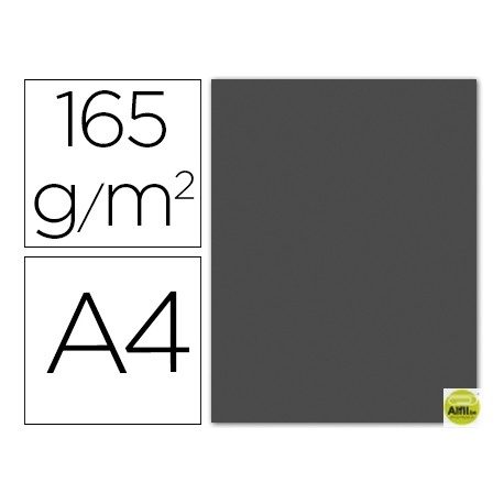PAPEL COLOR LIDERPAPEL DIN-A4 165 GRAMOS GRIS PAQUETE DE 9 HOJAS