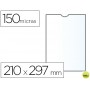 FUNDA PORTADOCUMENTO Q-CONNECTDIN A4 150 MICRAS PVC TRANSPARENTE CON UÑERO 210X297 MM