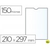FUNDA PORTADOCUMENTO Q-CONNECTDIN A4 150 MICRAS PVC TRANSPARENTE CON UÑERO 210X297 MM