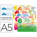 LIBRETA LIDERPAPEL TAPA CARTONCILLO 32 HOJAS DIN A5 A5 CUADRICULADO PAUTADO 6MM APAISADO 70GR CON MA