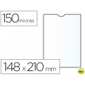 FUNDA PORTADOCUMENTO Q-CONNECTDIN A5 150 MICRAS PVC TRANSPARENTE CON UÑERO 148X210 MM