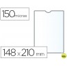 FUNDA PORTADOCUMENTO Q-CONNECTDIN A5 150 MICRAS PVC TRANSPARENTE CON UÑERO 148X210 MM