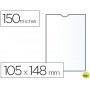 FUNDA PORTACARNET Q-CONNECT DIN A6 150 MICRAS PVC TRANSPARENTE CON UÑERO 105X148 MM