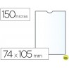 FUNDA PORTADOCUMENTO Q-CONNECTDIN A7 150 MICRAS PVC TRANSPARENTE CON UÑERO 74X105 MM