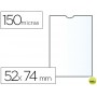 FUNDA PORTADOCUMENTO Q-CONNECTDIN A8 150 MICRAS PVC TRANSPARENTE CON UÑERO 52X74 MM