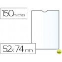FUNDA PORTADOCUMENTO Q-CONNECTDIN A8 150 MICRAS PVC TRANSPARENTE CON UÑERO 52X74 MM