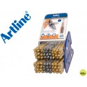 BOLIGRAFO ARTLINE 1900 SOFTLINE TINTA ACEITE METALICO ORO Y PLATA EXPOSITOR DE 72 UNIDADES