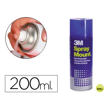 PEGAMENTO SCOTCH SPRAY MOUNT 200 ML ADHESIVO REPOSICIONABLE POR TIEMPO LIMITADO 200 ML