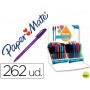 BOLIGRAFO PAPER MATE INKJOY 100 CAP PUNTA MEDIANA TRAZO 1 MM FORMA TRIANGULAR EXPOSITOR DE 262 COLOR