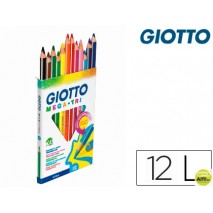 LAPICES DE COLORES GIOTTO MEGA TRI CAJA DE 12 COLORES MINA 5,5 MM