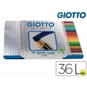 LAPICES DE COLORES GIOTTO SUPERMINA CAJA METALICA 36 COLORES MINAS 3,8 MM