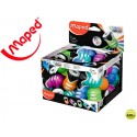 SACAPUNTAS PLASTICO MAPED CLEAN GRIP UN USO CON DEPOSITO COLORES SURTIDOS