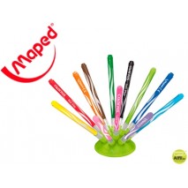 ROTULADOR MAPED JUNGLE INNOVATION BASE SOFT CON CAPUCHONES INTEGRADOS CON 12 COLORES