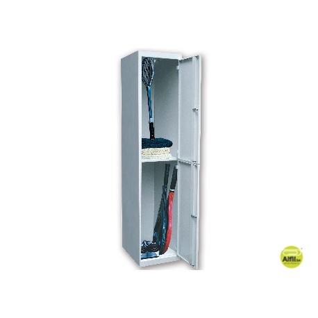 TAQUILLA METALICA AR STORAGE 50X180X40 CM 2 PUERTAS CON LLAVE COLOR GRIS INICIAL
