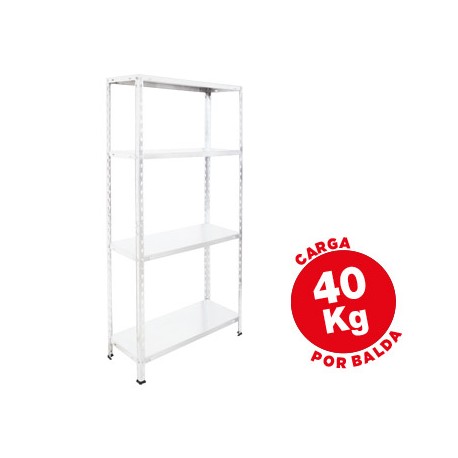 ESTANTERIA METALICA AR STORAGE150X75X30 CM 4 ESTANTES 40 KG POR ESTANTE COLOR GALVANIZADO
