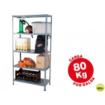 ESTANTERIA METALICA AR STORAGE180X90X40 CM 5 ESTANTES 80 KG POR ESTANTE COLOR GRIS