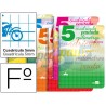 BLOC ESPIRAL LIDERPAPEL FOLIO WRITE TAPA CARTONCILLO 80H 70G CUADRICULADO PAUTADO 5 MM CONMARGEN. CO