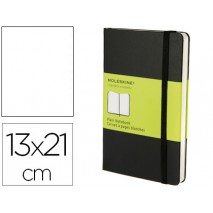 LIBRETA MOLESKINE TAPA DURA LISO 240 HOJAS COLOR NEGRO CIERRE CON GOMA 130X210 MM
