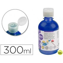 TEMPERA ESCOLAR LIDERPAPEL 300 ML AZUL MARINO METALIZADO