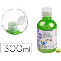 TEMPERA ESCOLAR LIDERPAPEL 300 ML VERDE METALIZADO