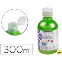 TEMPERA ESCOLAR LIDERPAPEL 300 ML VERDE METALIZADO
