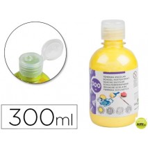 TEMPERA ESCOLAR LIDERPAPEL 300 ML AMARILLO FLUORESCENTE