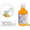 TEMPERA ESCOLAR LIDERPAPEL 300 ML NARANJA FLUORESCENTE