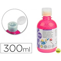 TEMPERA ESCOLAR LIDERPAPEL 300 ML ROSA FLUORESCENTE