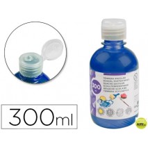 TEMPERA ESCOLAR LIDERPAPEL 300 ML AZUL MARINO FLUORESCENTE