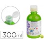 TEMPERA ESCOLAR LIDERPAPEL 300 ML VERDE FLUORESCENTE
