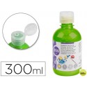 TEMPERA ESCOLAR LIDERPAPEL 300 ML VERDE FLUORESCENTE