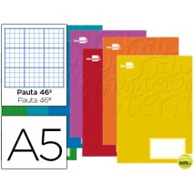 LIBRETA LIDERPAPEL WRITE A5 32 HOJAS 60 G/M2 RAYADO Nº 46 COLORES SURTIDOS