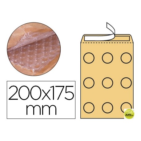 SOBRE BURBUJAS CREMA Q-CONNECT CD 200 X 175 MM CAJA DE 100