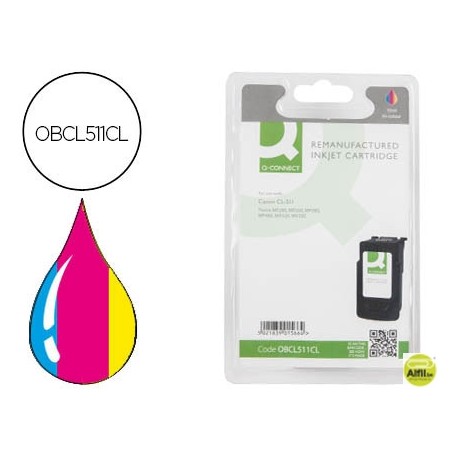 INK-JET Q-CONNECT COMPATIBLE CANON CL-511 COLOR PIXMA MP240/260/480