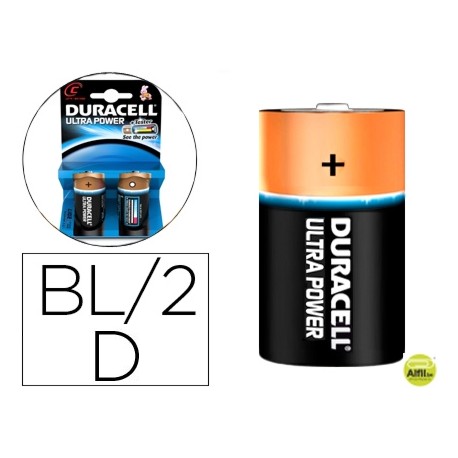 PILA DURACELL ALCALINA ULTRA POWER D BLISTER DE 2 UNIDADES
