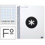 BLOC ESPIRAL LIDERPAPEL FOLIO ANTARTIK TAPA EXTRADURA 80 H 100G CUADRO 4 MM CON MARGEN COLOR BLANCO