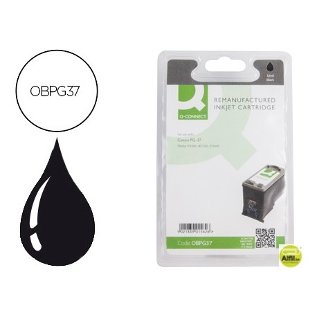 INK-JET Q-CONNECT COMPATIBLE CANON IP1800/2500 NEGRO PG-37