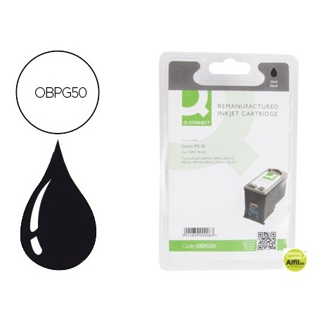 INK-JET Q-CONNECT COMPATIBLE CANON IP2200 MP150/170/450/460JX200/500 NEGRO PG-50