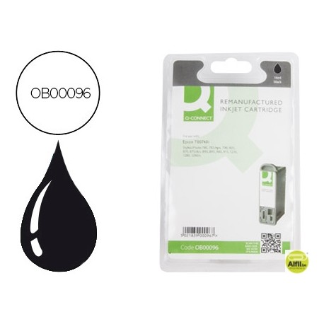INK-JET Q-CONNECT COMPATIBLE EPSON STYLUS PHOTO 790/870/875DC/890/895/900/915/1270/1290 NEGRO 16ML