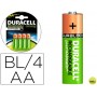 PILA DURACELL RECARGABLE STAYCHARGED AA 2400 MAH BLISTER DE 4 UNIDADES