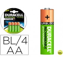 PILA DURACELL RECARGABLE STAYCHARGED AA 2400 MAH BLISTER DE 4 UNIDADES