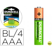 PILA DURACELL RECARGABLE STAYCHARGED AAA 800 MAH BLISTER DE 4 UNIDADES