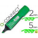 ROTULADOR Q-CONNECT FLUORESCENTE VERDE PREMIUM PUNTA BISELADA CON SUJECION DE CAUCHO