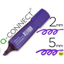 ROTULADOR Q-CONNECT FLUORESCENTE VIOLETA PREMIUM PUNTA BISELADA CON SUJECION DE CAUCHO