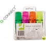 ROTULADOR Q-CONNECT FLUORESCENTE PREMIUM ESTUCHE DE 4 COLORES SURTIDOS PUNTA BISELADA CON SUJECION D