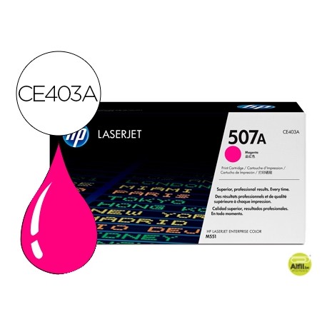 TONER HP 507A LASERJET M551/M570/PRO 500 MAGENTA 6000 PAG