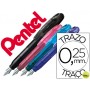 PLUMA PENTEL MINI TRADIO COLORES SURTIDOS NEGRO ROSA AZUL Y VIOLETA