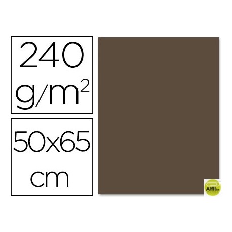 CARTULINA LIDERPAPEL 50X65 CM 240 G/M2 MARRON CHOCOLATE