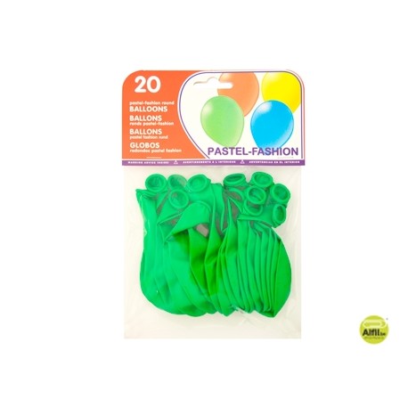 GLOBOS VERDES BOLSA DE 20
